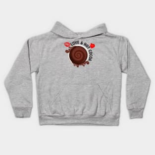 ALL I NEED IS LOVE AND HOT COCOA Kids Hoodie